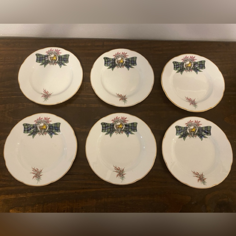 Clan Campbell - Royal Grafton Scottish tartan bone China - set of 6